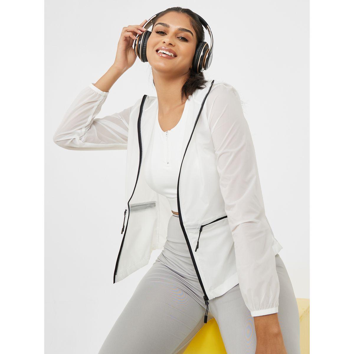 Styli Active Mesh Insert Hooded Active Jacket with Contrast Zip-women-clothing-sportswearandactivewear-coatsandjackets-jackets-image-1