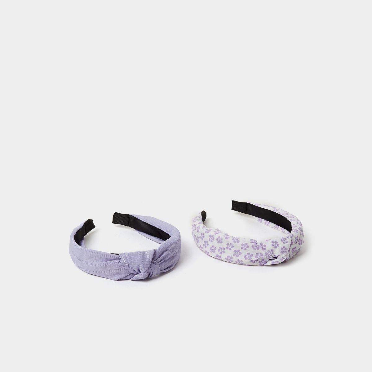 Styli Set of 2 - Floral Textured Headband-women-hairaccessories-bands-image-1