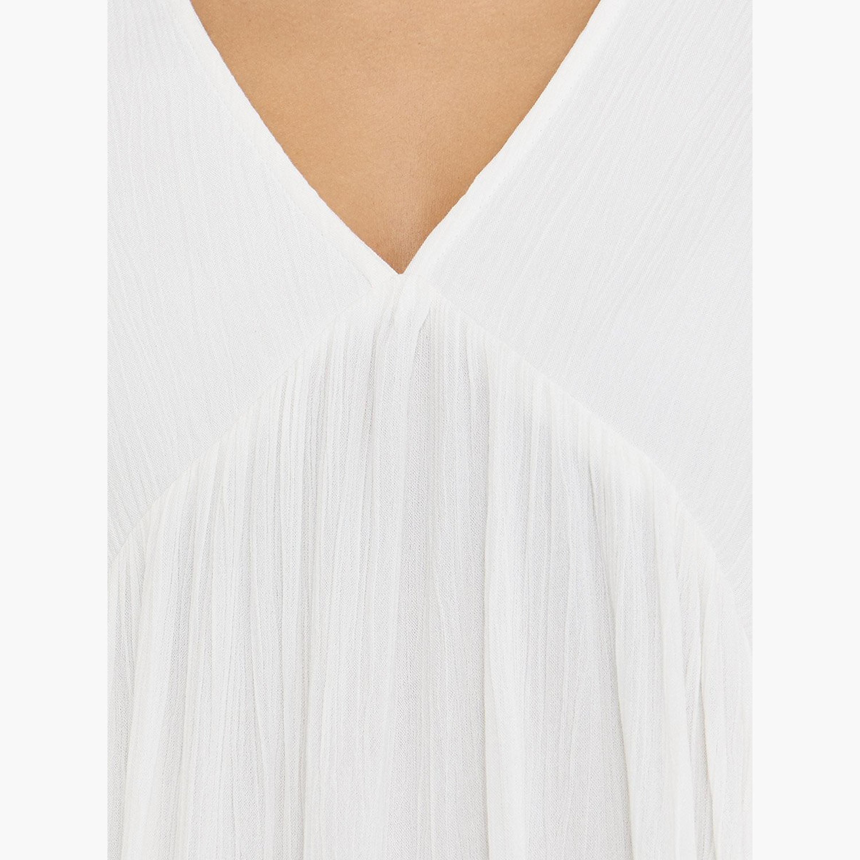 Styli Bell Sleeve V-Neck Gathered Blouse-women-clothing-shirtsandblouses-blouses-image-3
