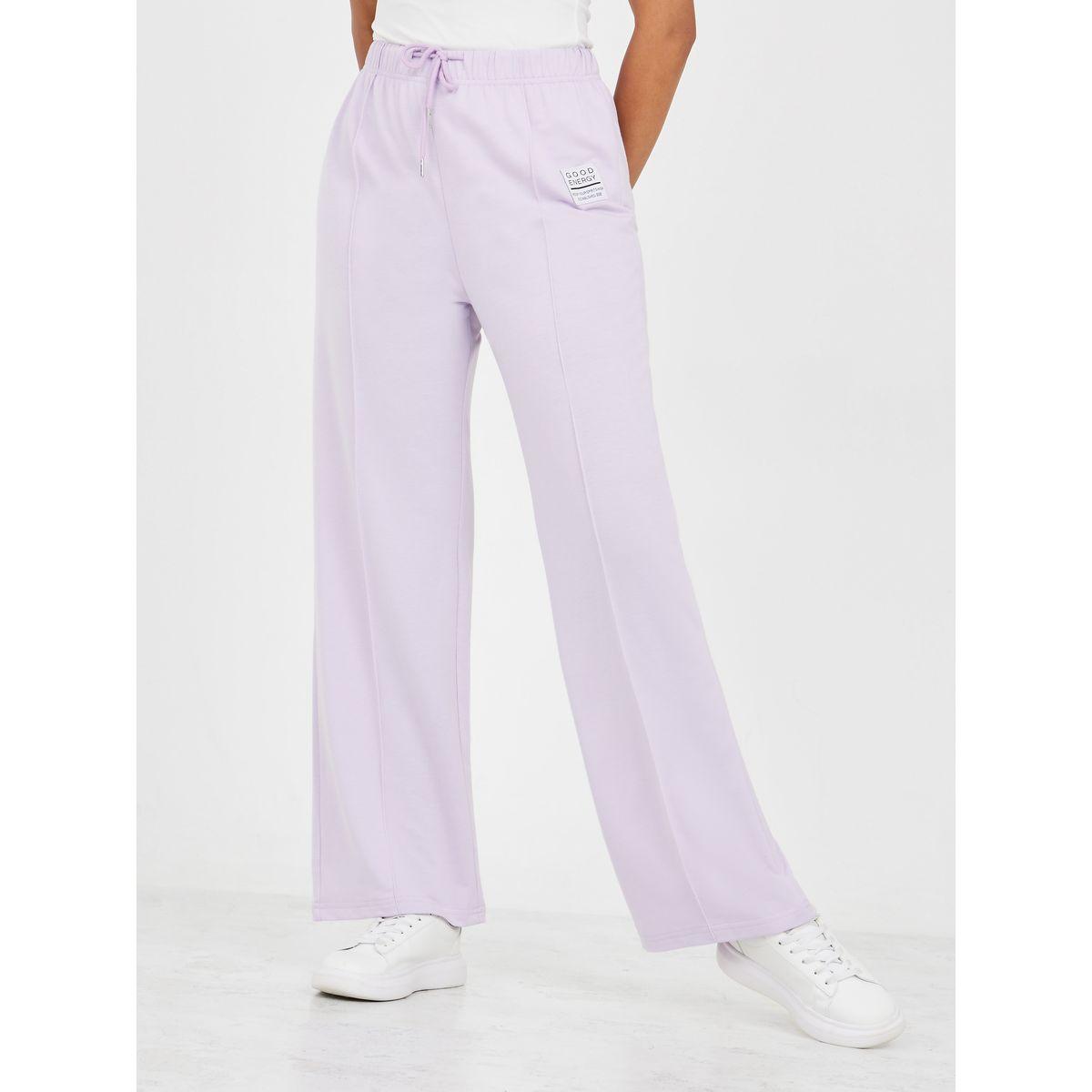 جوغر واسع الأرجل مزين بدرزت-women-clothing-bottoms-joggers-image-1