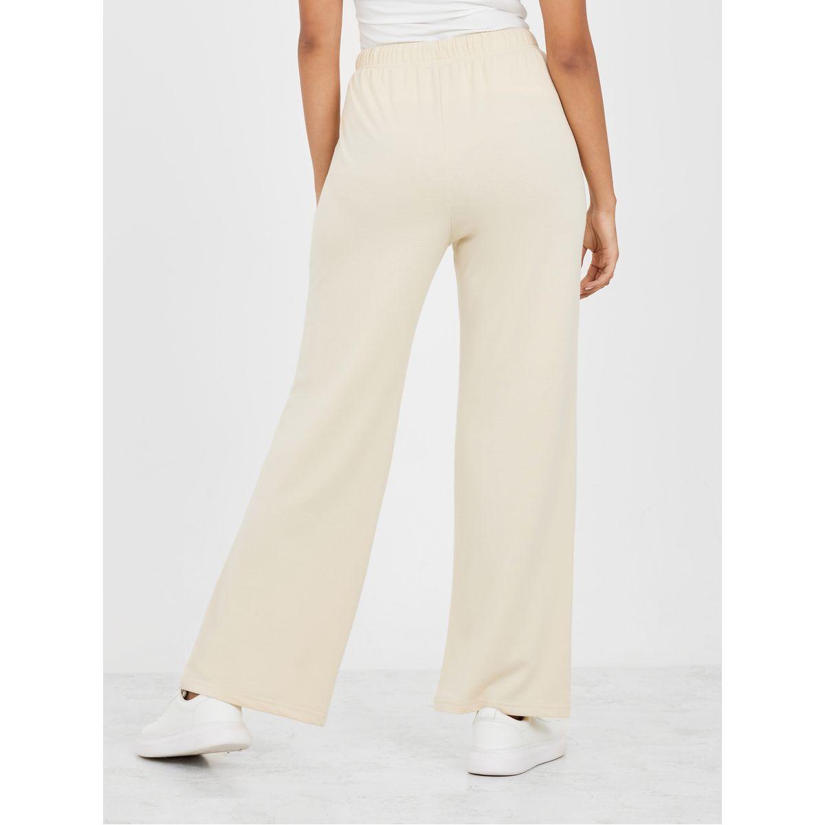 جوغر واسع الأرجل مزين بدرزت-women-clothing-bottoms-joggers-image-4