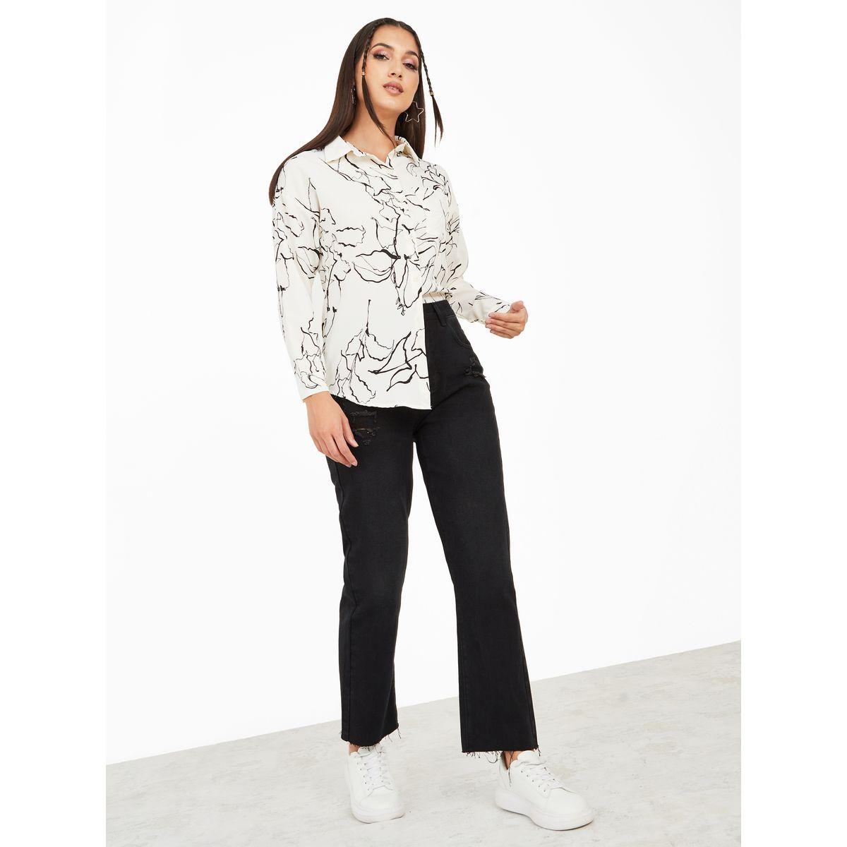 بلوزة كاجوال بأزرار غلق-women-clothing-shirtsandblouses-shirts-image-2