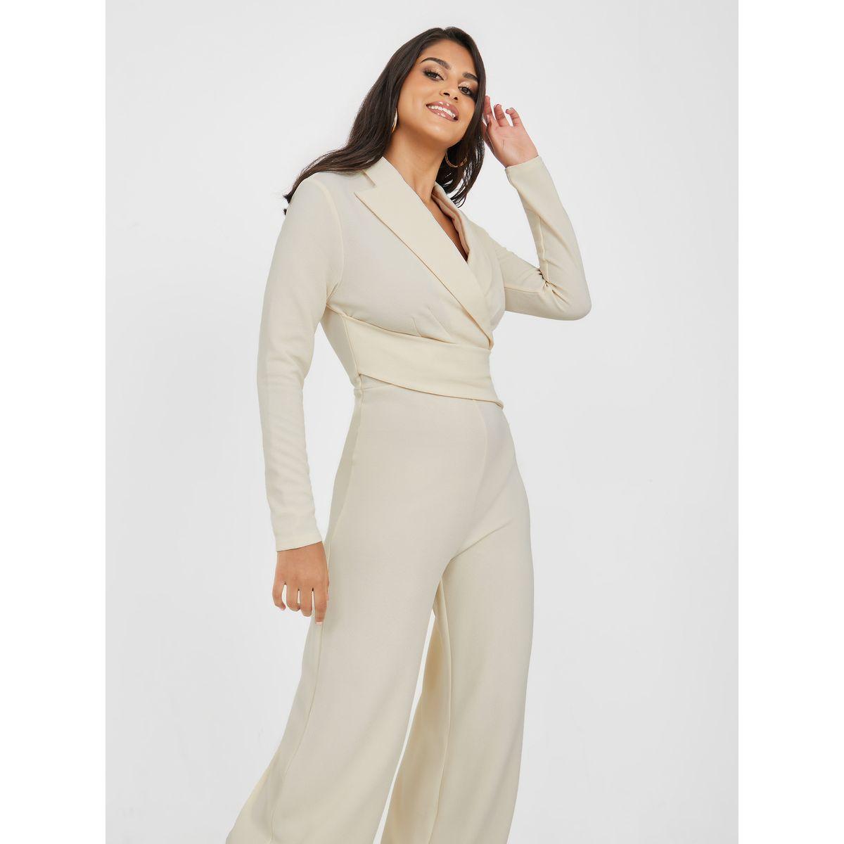 Styli Textured Knit Wrap Front Wide Leg Jumpsuit-women-clothing-jumpsuits-image-2
