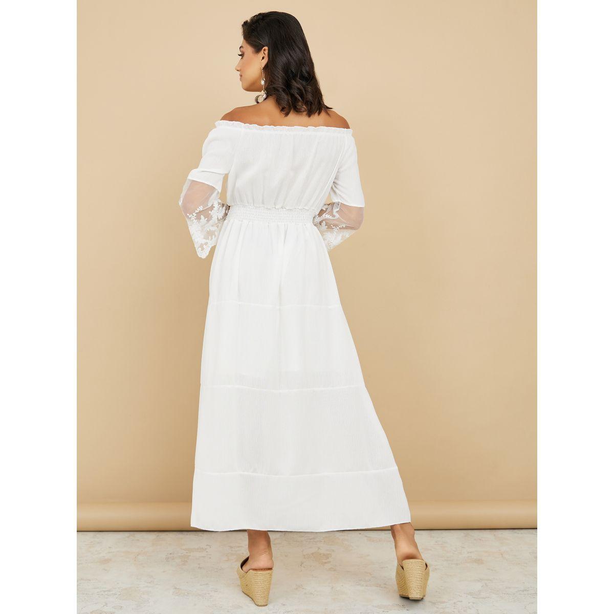 Styli Off Shoulder Lace Insert Tiered Midi Dress-women-clothing-dresses-image-4