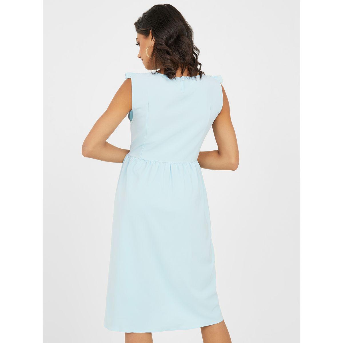 Styli Sleeveless Frill Edge Detail A-Line Midi Dress-women-clothing-dresses-image-4