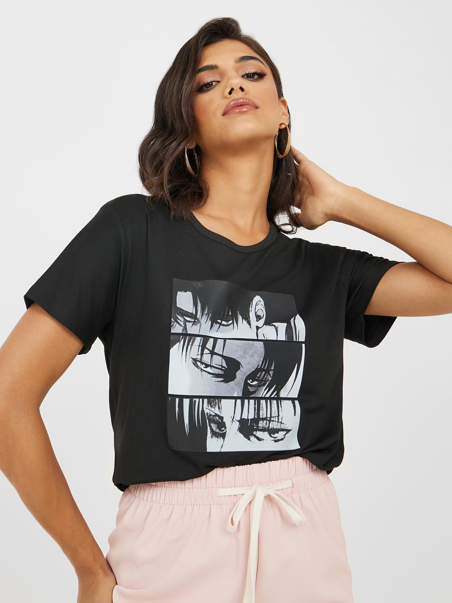 Styli Regular Fit Graphic Print T-shirt-women-clothing-tshirts-image-1