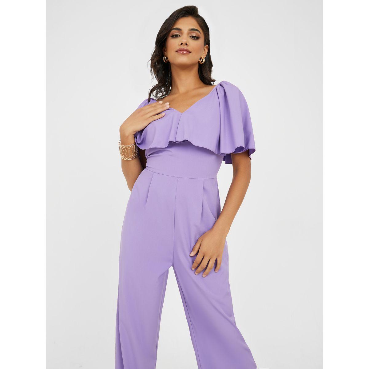 Styli Frill Cape Sleeve Straight Leg Jumpsuit-women-clothing-jumpsuits-image-2