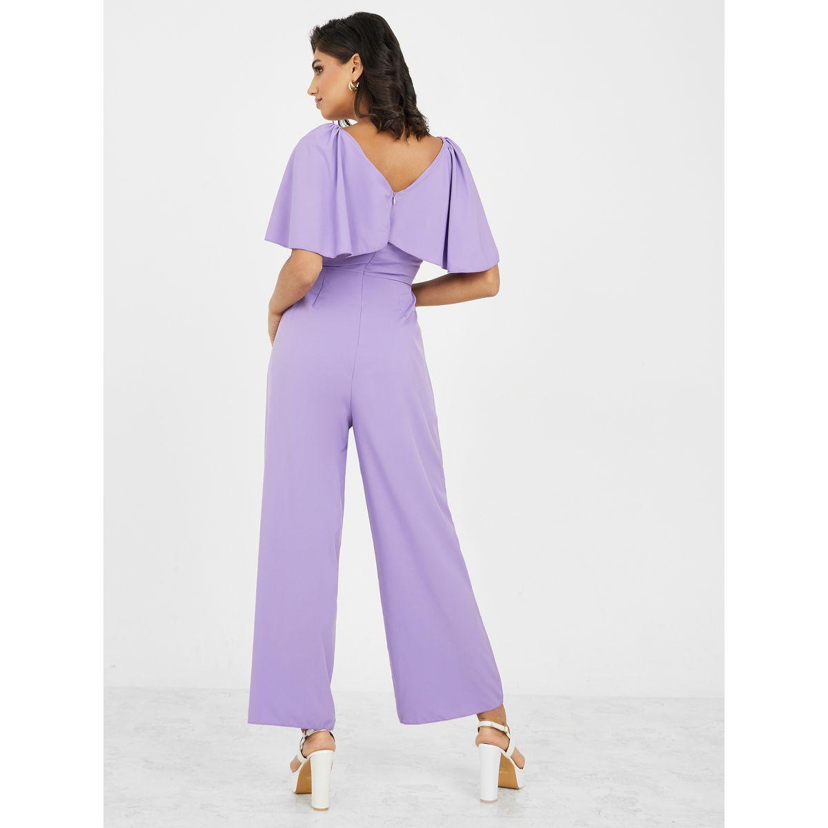 Styli Frill Cape Sleeve Straight Leg Jumpsuit-women-clothing-jumpsuits-image-4