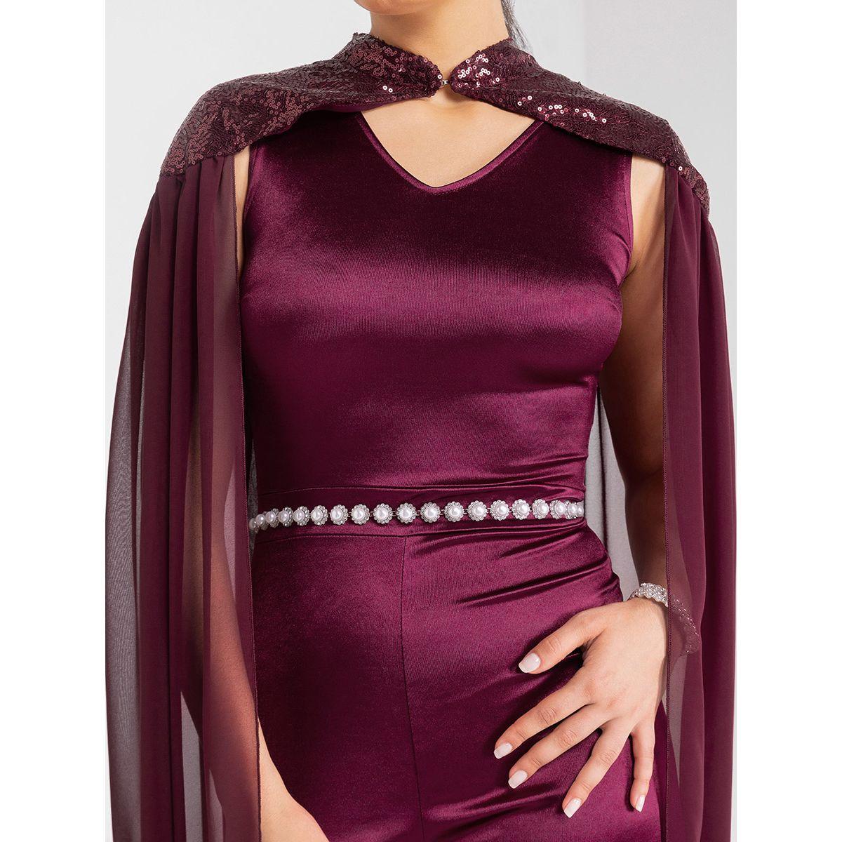 Styli Limited Satin Jumpsuit with Pearls Embellished Cape-women-clothing-jumpsuits-image-3