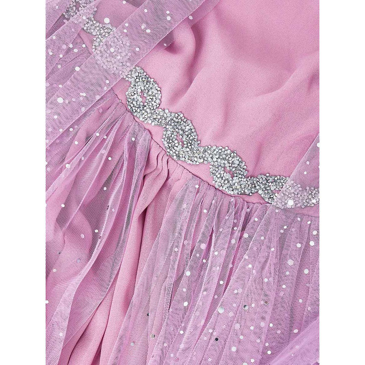Styli Limited Georgette Maxi Dress with Embellished Cape-women-clothing-dresses-image-6