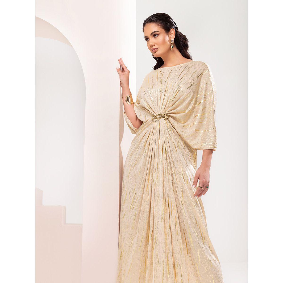 فستان طويل بليسيه مزين بحجر الراين-women-clothing-dresses-image-2