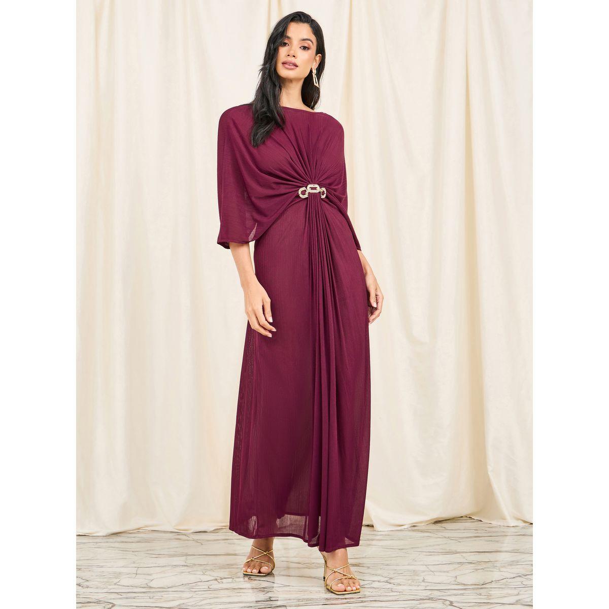فستان بليسيه طويل مزين بحجر الراين-women-clothing-dresses-image-1