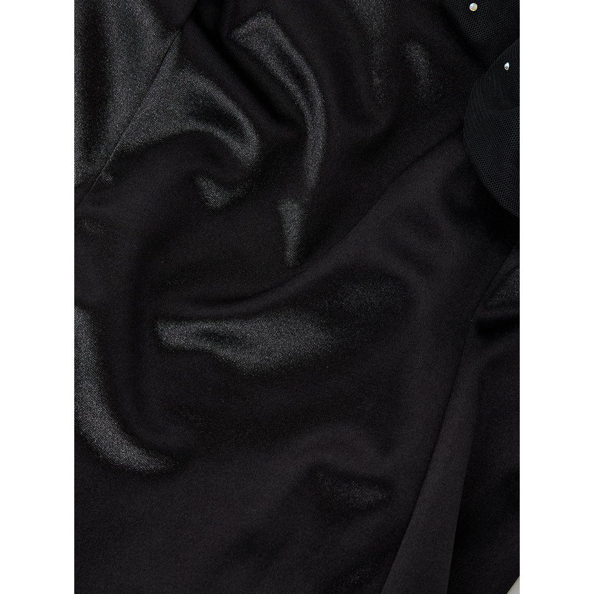 Styli Limited Satin Off Shoulder Mesh Drape Embellished Maxi Dress with Side Slit-women-clothing-dresses-image-5