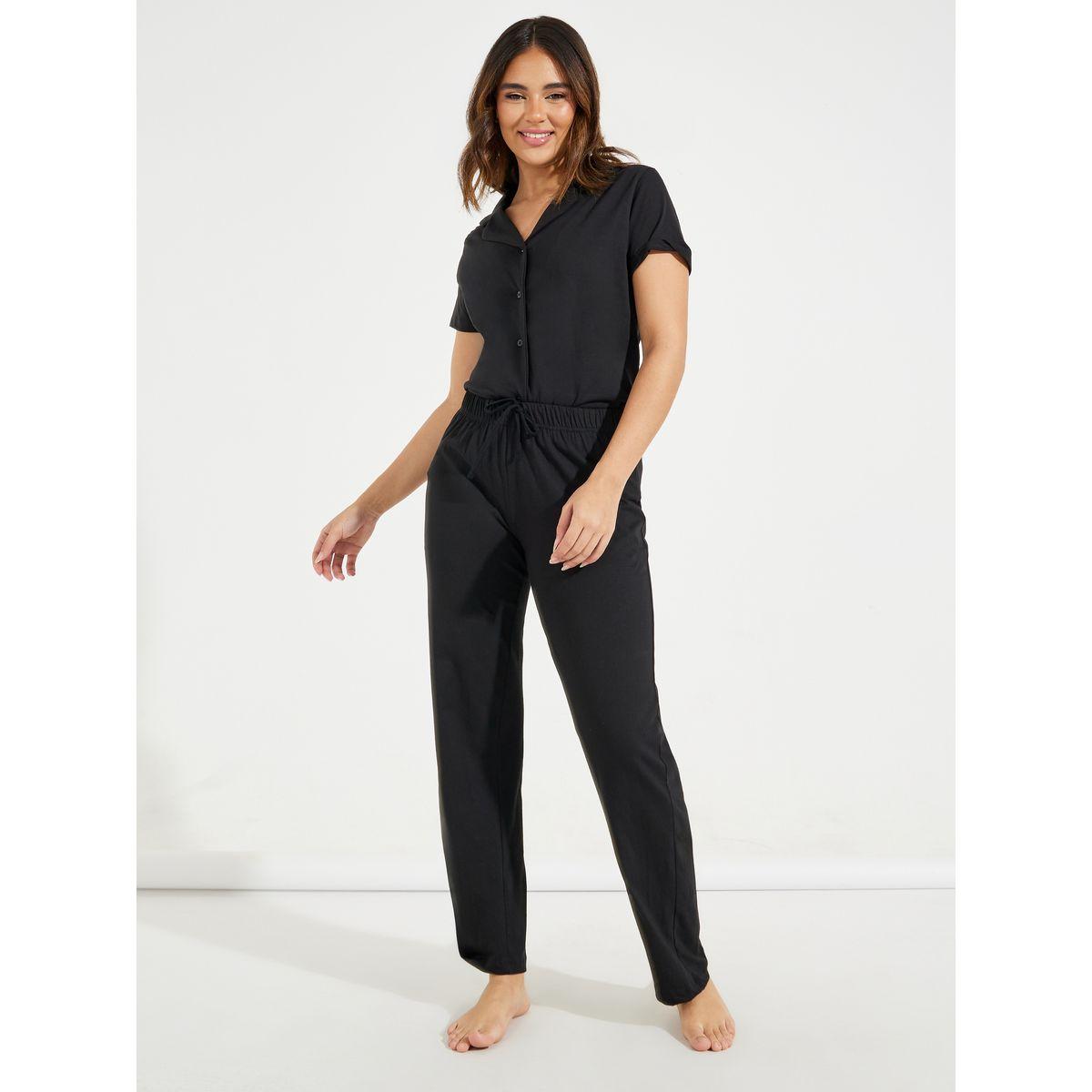 Styli Unwind Cotton Jersey Short Sleeve Shirt & Pyjama Set-women-clothing-nightwear-pyjamas-longsets-image-1