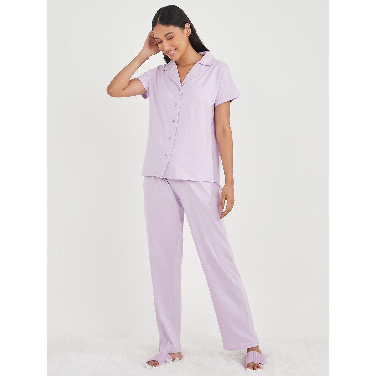 طقم بيجاما من ( بلوزة + بنطال )-women-clothing-nightwear-pyjamas-longsets-image-1