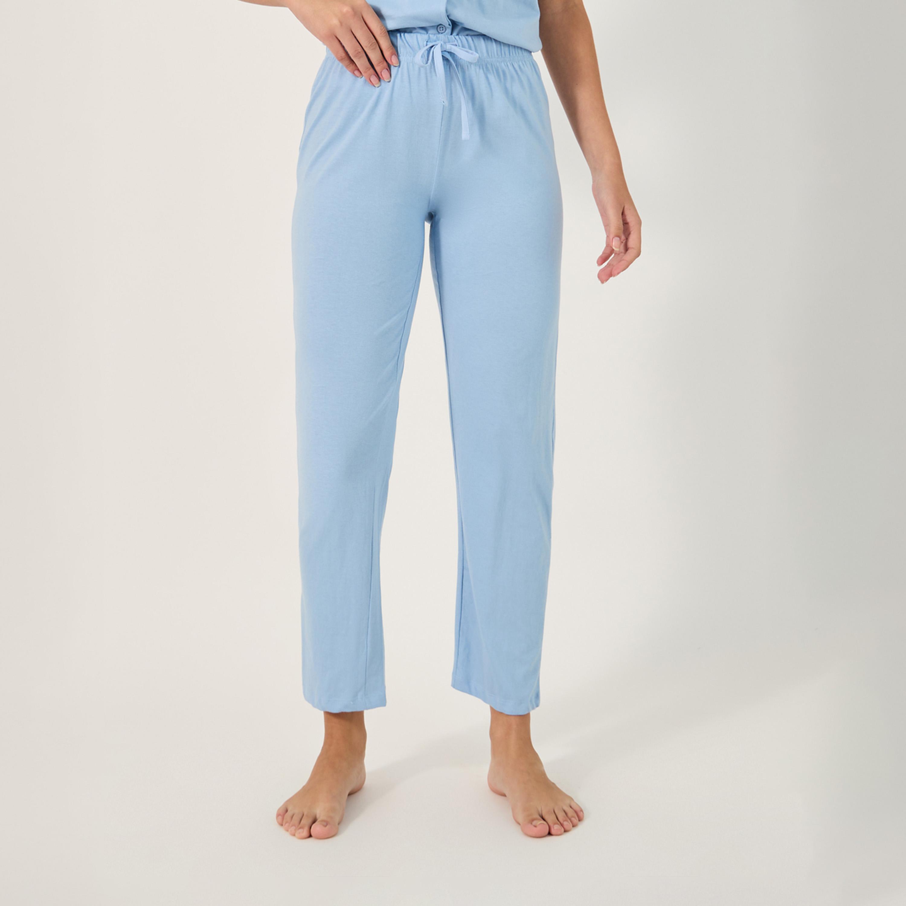 Styli Unwind Cotton Jersey Short Sleeve Button Thru Shirt And Pj Set-women-clothing-nightwear-pyjamas-longsets-image-6