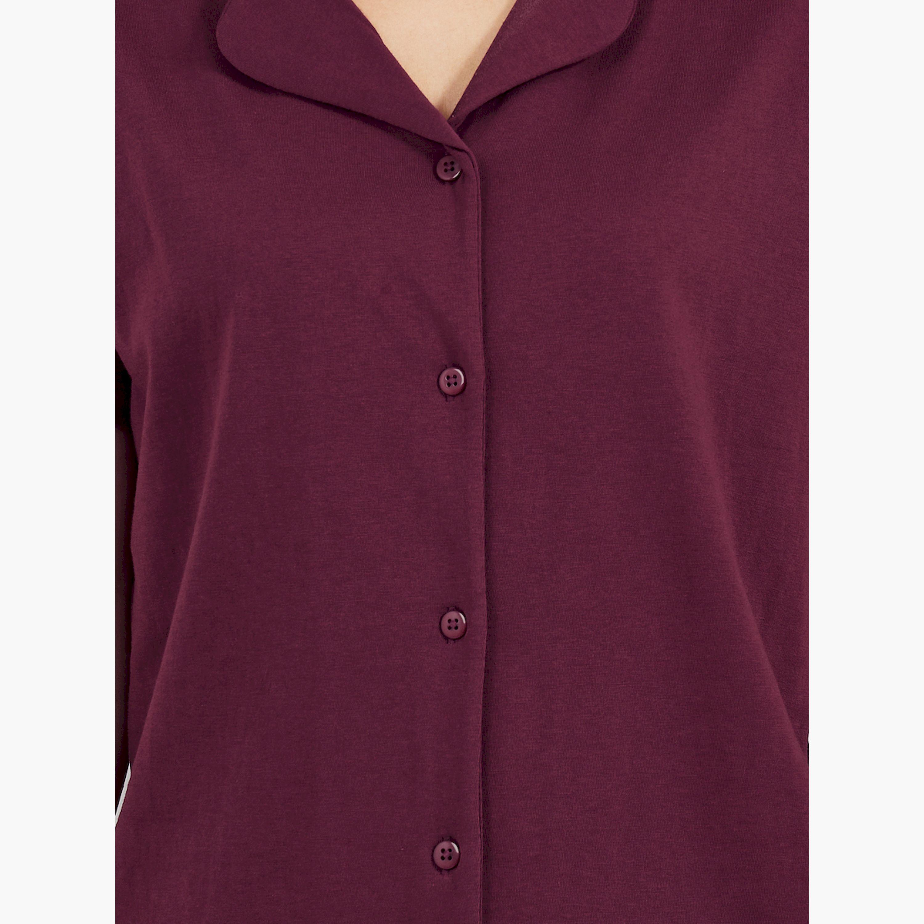 Styli Cotton Jersey Short Sleeve Shirt and Pyjama Set-women-clothing-nightwear-pyjamas-longsets-image-4
