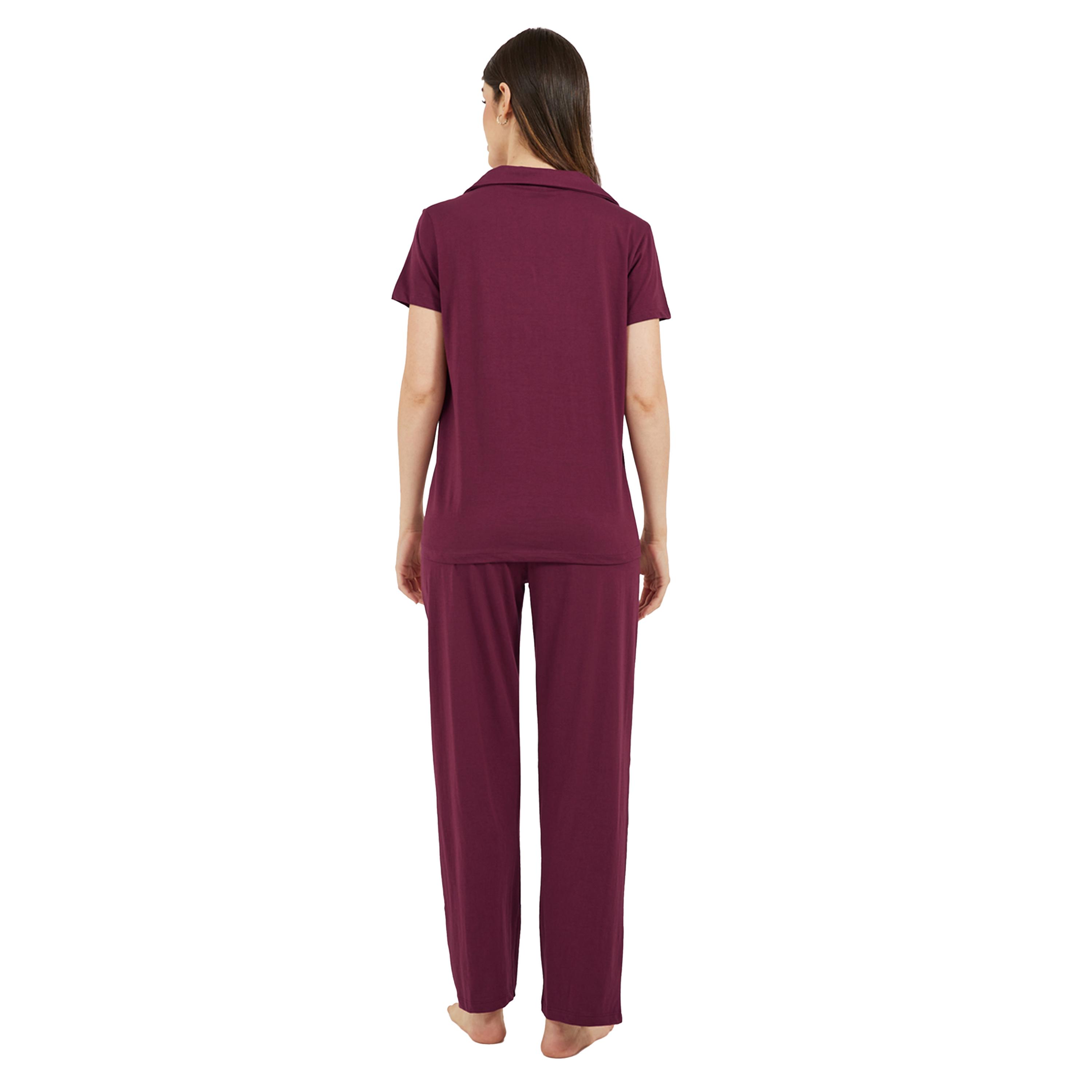 Styli Cotton Jersey Short Sleeve Shirt and Pyjama Set-women-clothing-nightwear-pyjamas-longsets-image-5