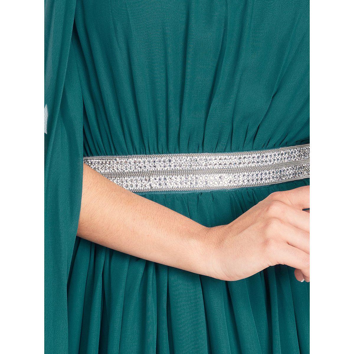 Styli Limited Pleated Embellished Waist A-Line Maxi Dress-women-clothing-dresses-image-3