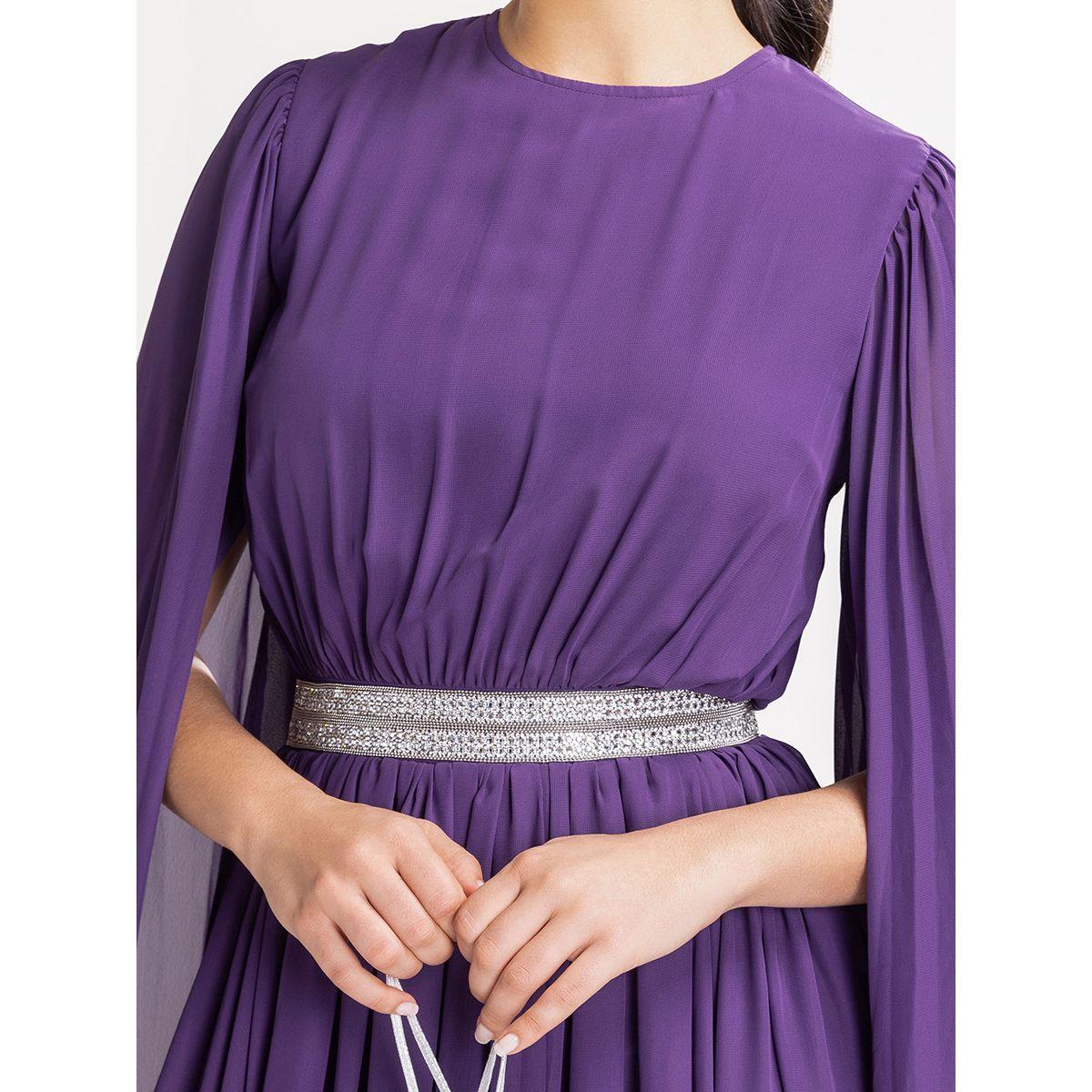 Styli Limited Pleated Embellished Waist A-Line Maxi Dress-women-clothing-dresses-image-3
