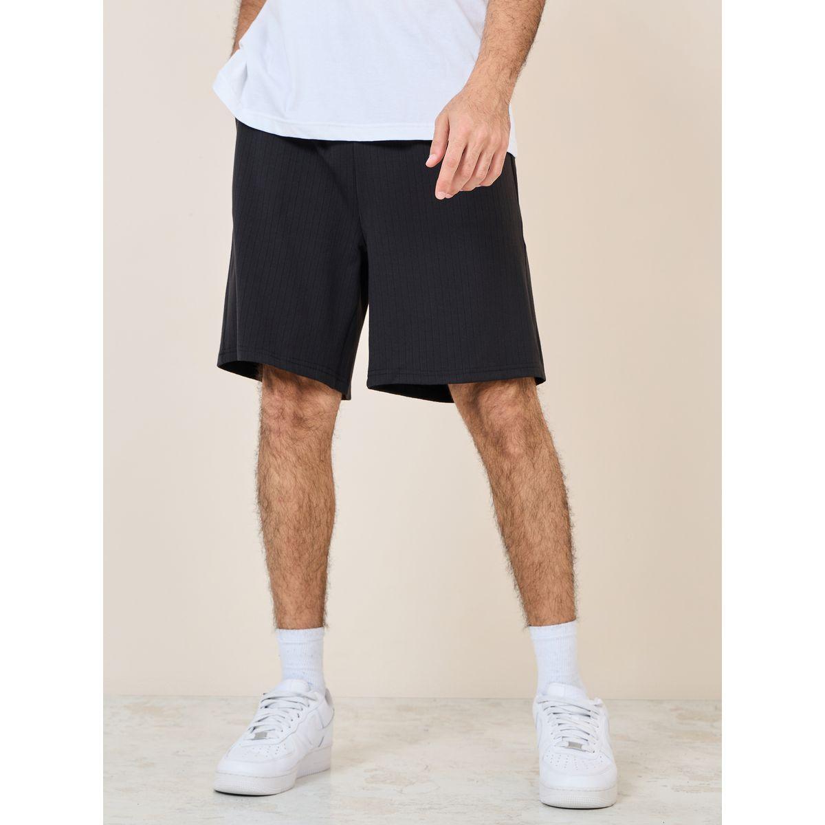 شورت محبوك باربطة خصر-men-clothing-bottoms-shorts-image-1
