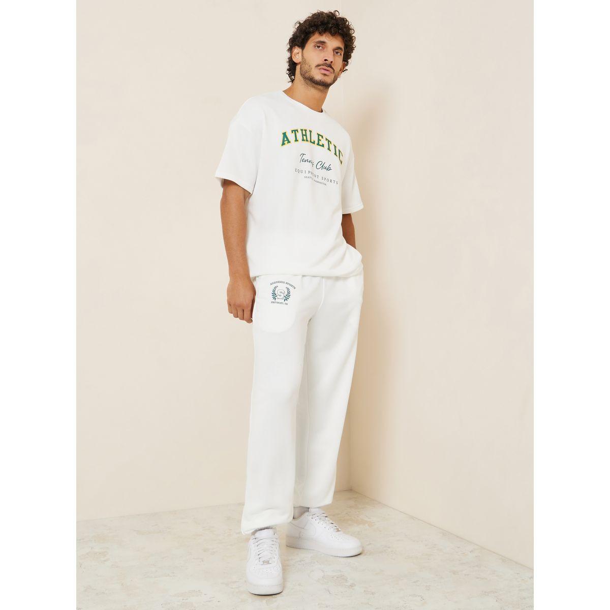 Styli Limited Slogan Print Oversized Terry T-Shirt & Jogger Co-Ord Set-men-clothing-coordsets-image-2