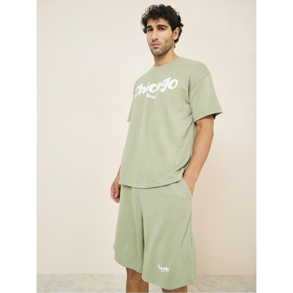 Styli Limited City Print Oversized Terry T-Shirt & Shorts Co-Ord Set-men-clothing-coordsets-image-2