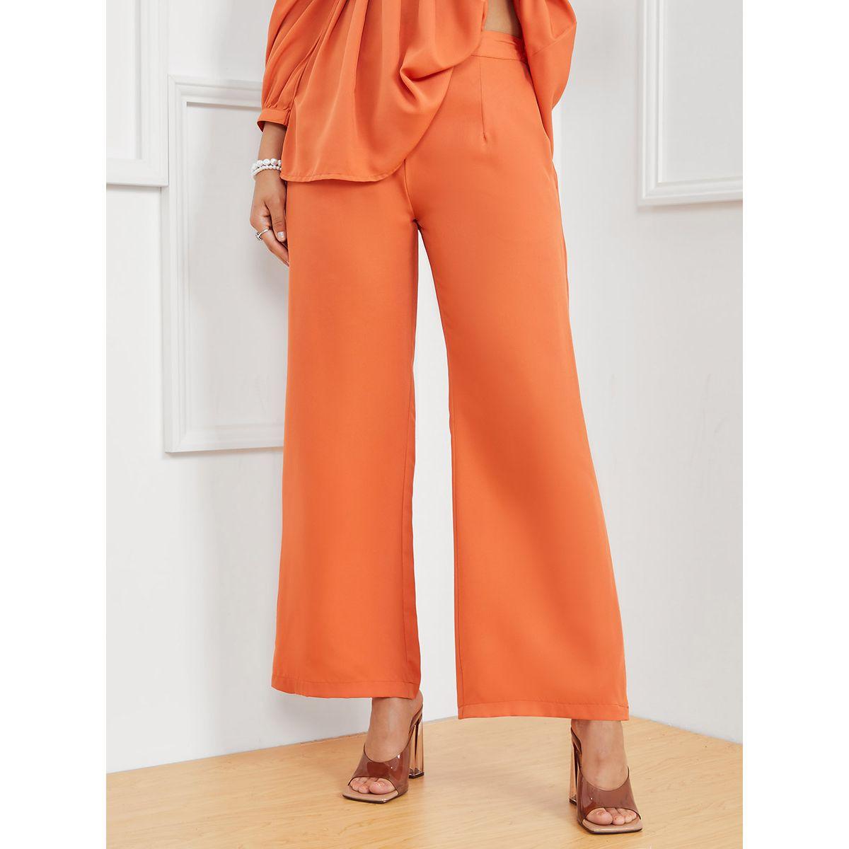 Styli Fold Pleated Belted Blouse & Trouser Co-Ord Set-women-clothing-coordsets-image-3