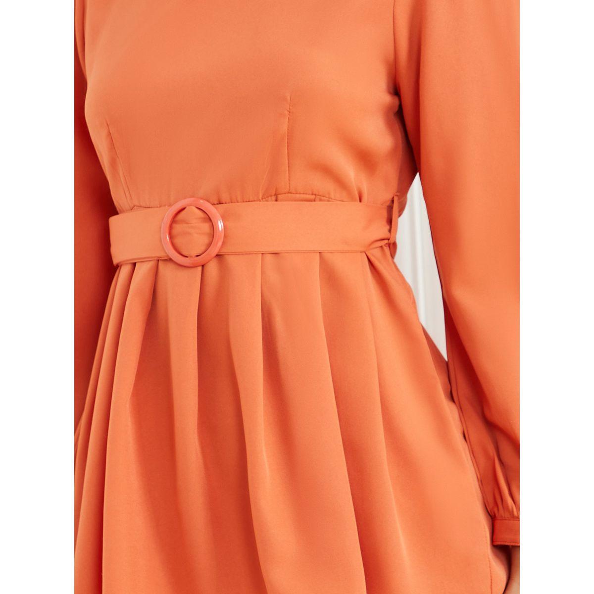 Styli Fold Pleated Belted Blouse & Trouser Co-Ord Set-women-clothing-coordsets-image-4