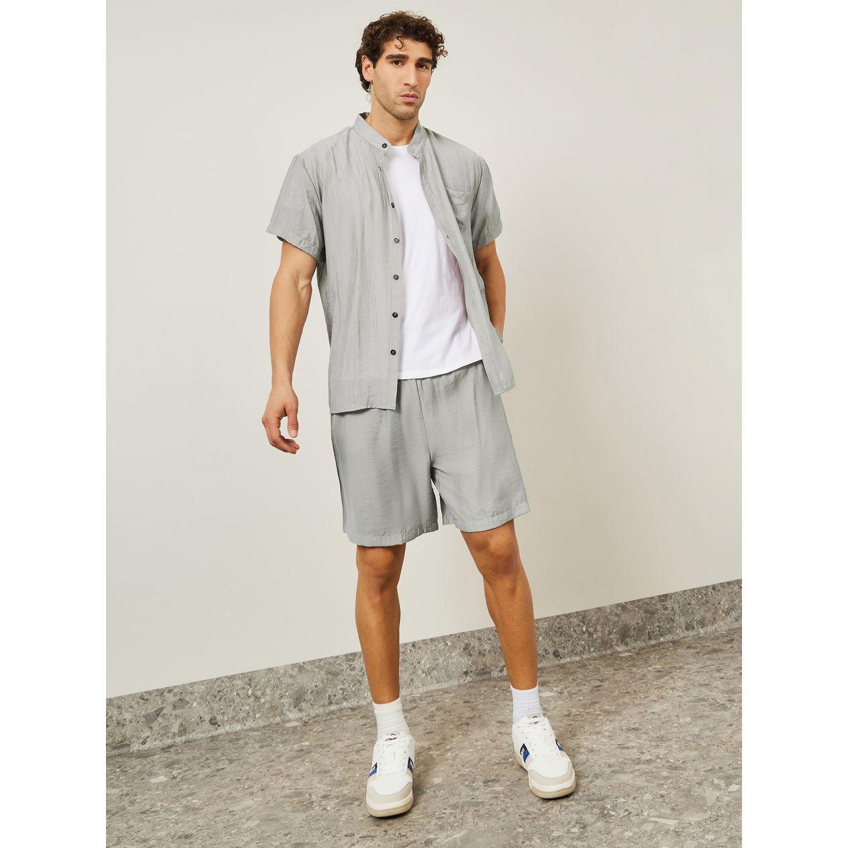طقم منسق من ( شورت + قميص )-men-clothing-coordsets-image-1