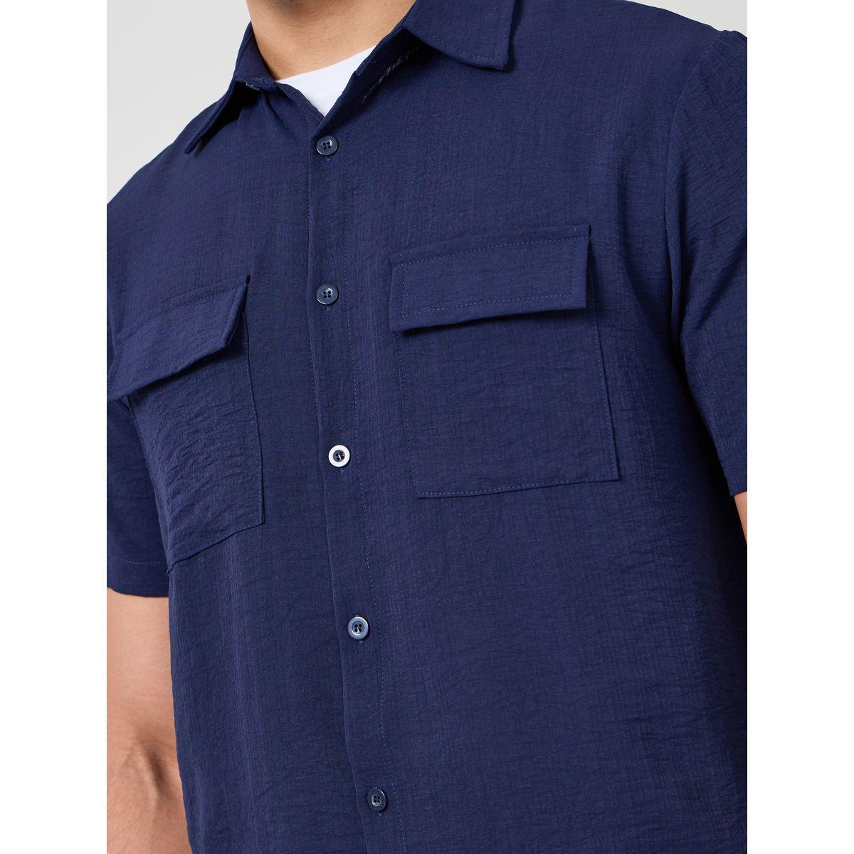 Styli Cotton Flap Pocket Shirt & Shorts Co-Ords-men-clothing-coordsets-image-4