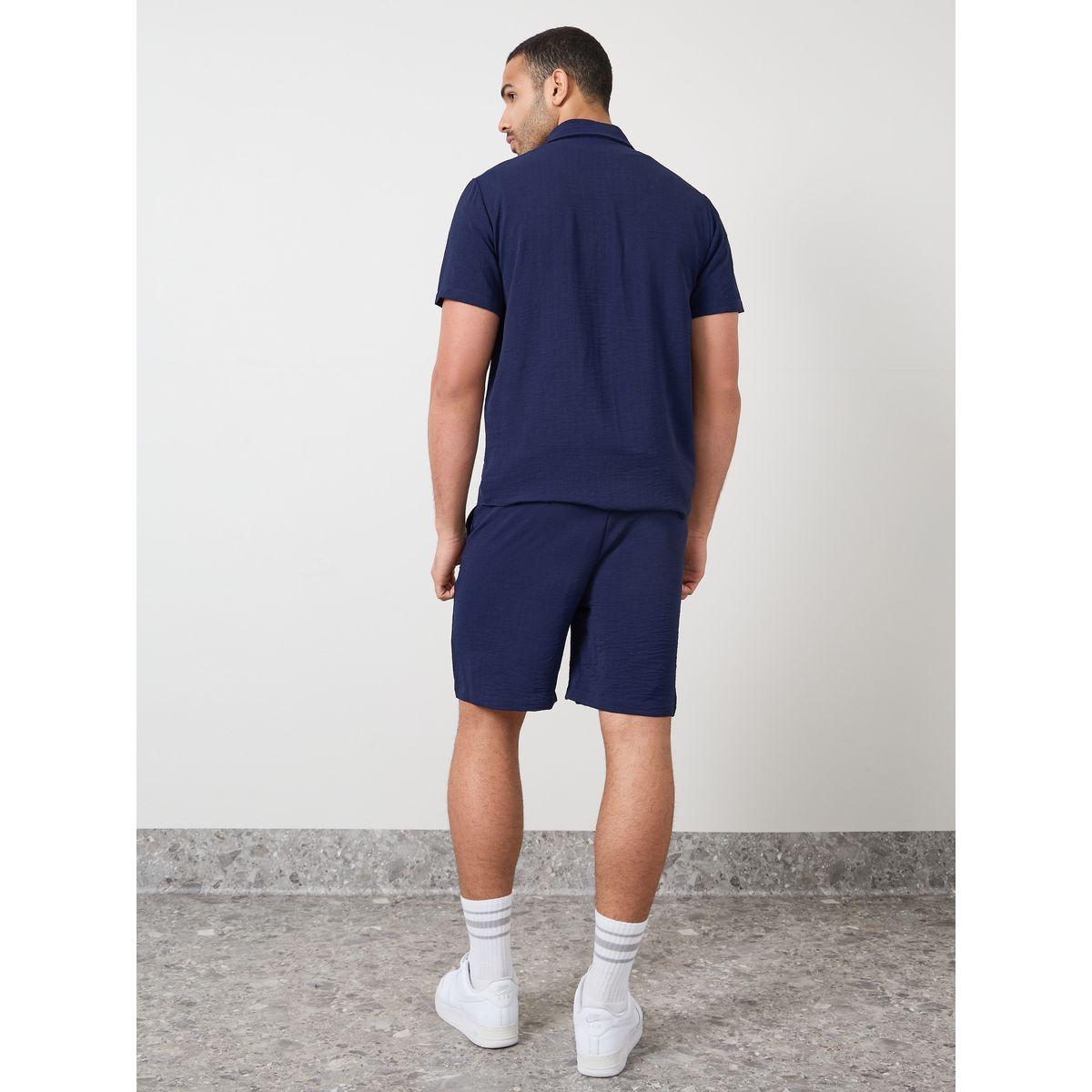 Styli Cotton Flap Pocket Shirt & Shorts Co-Ords-men-clothing-coordsets-image-6