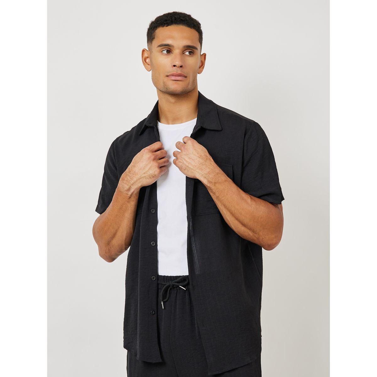 Styli Flap Pocket Woven Shirt & Shorts Co-Ords-men-clothing-coordsets-image-2