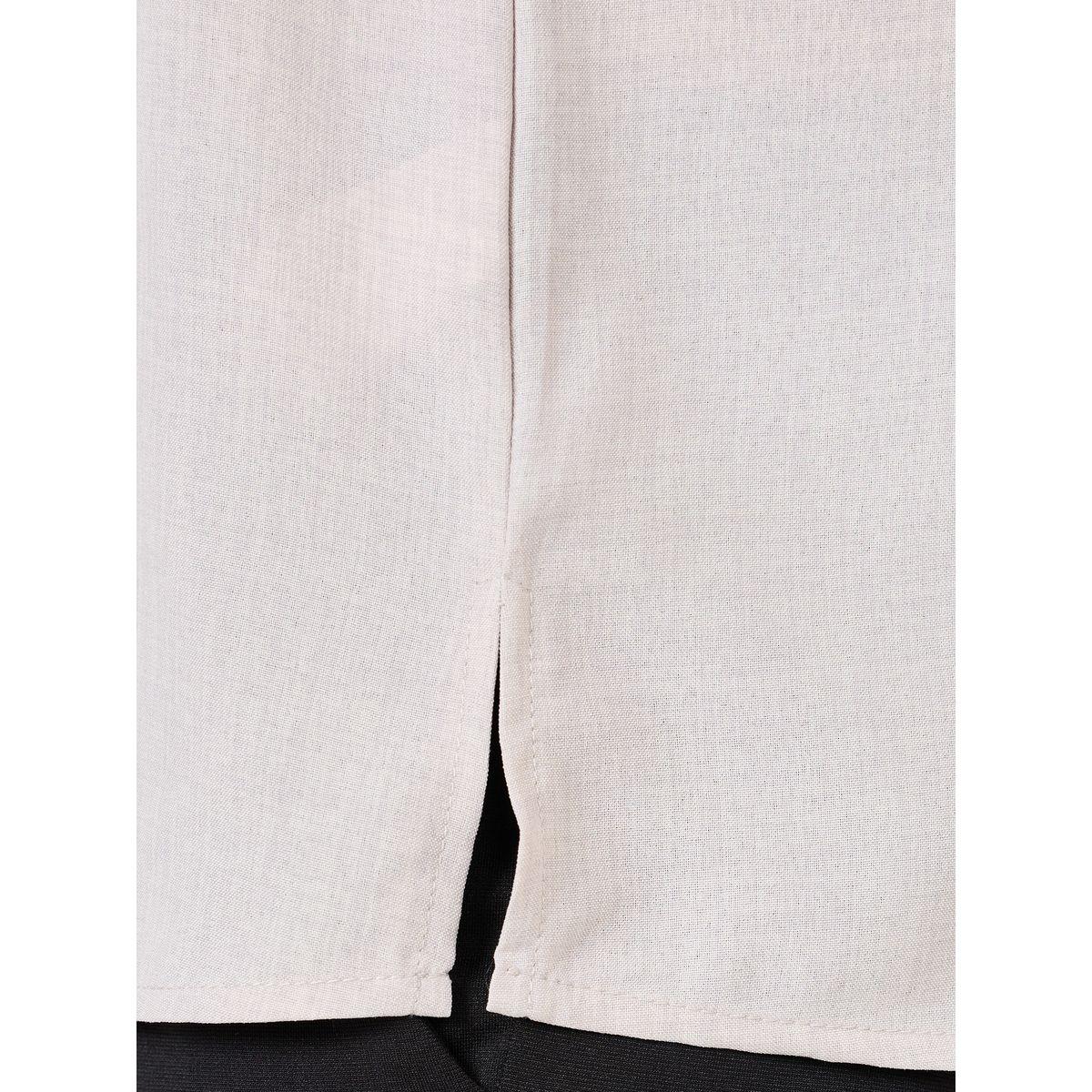 Styli Cross Dyed Woven Regular Fit Shirt With Half Button Placket-men-clothing-shirts-image-4