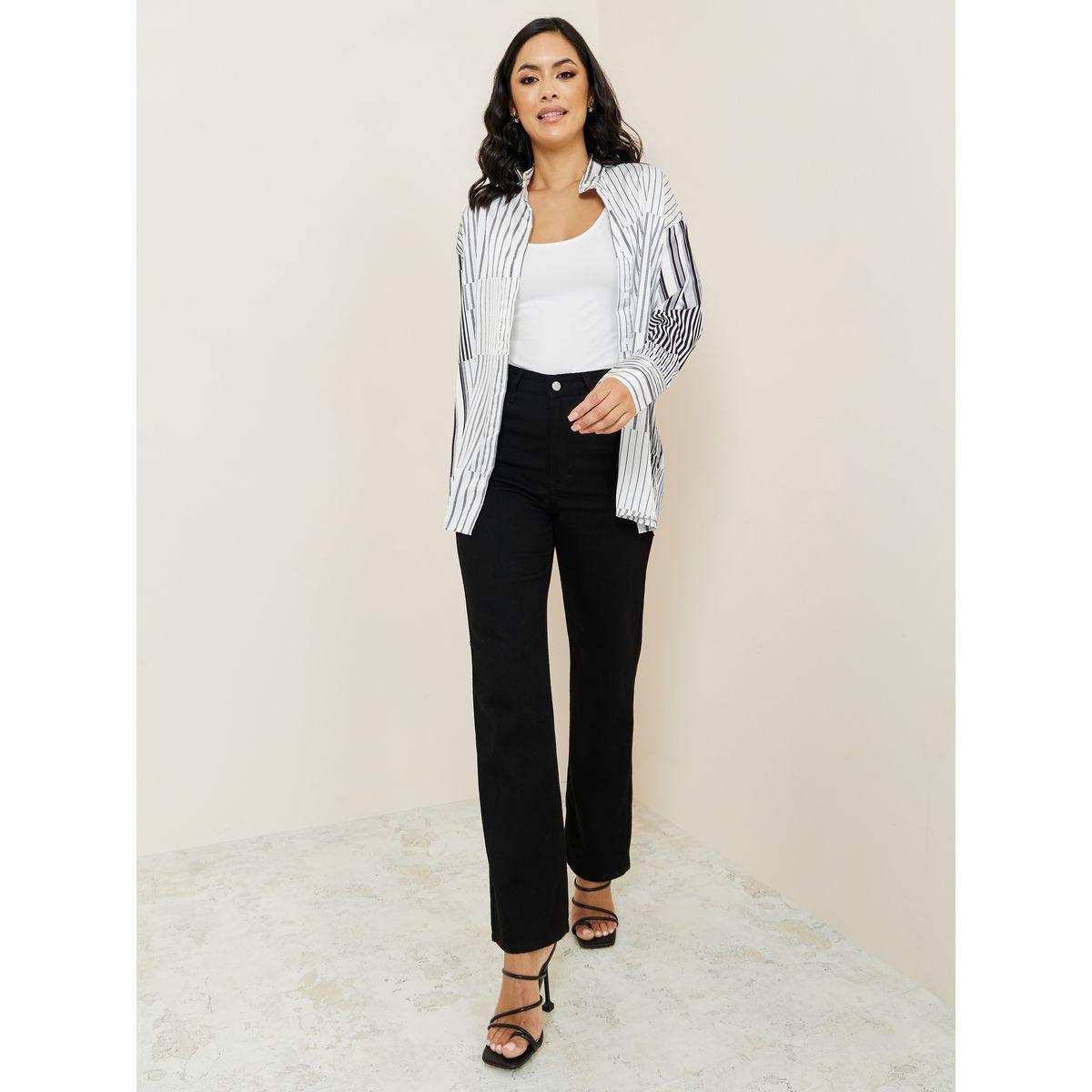 Styli Abstract Print Oversized Longline Shirt-women-clothing-shirtsandblouses-shirts-image-2
