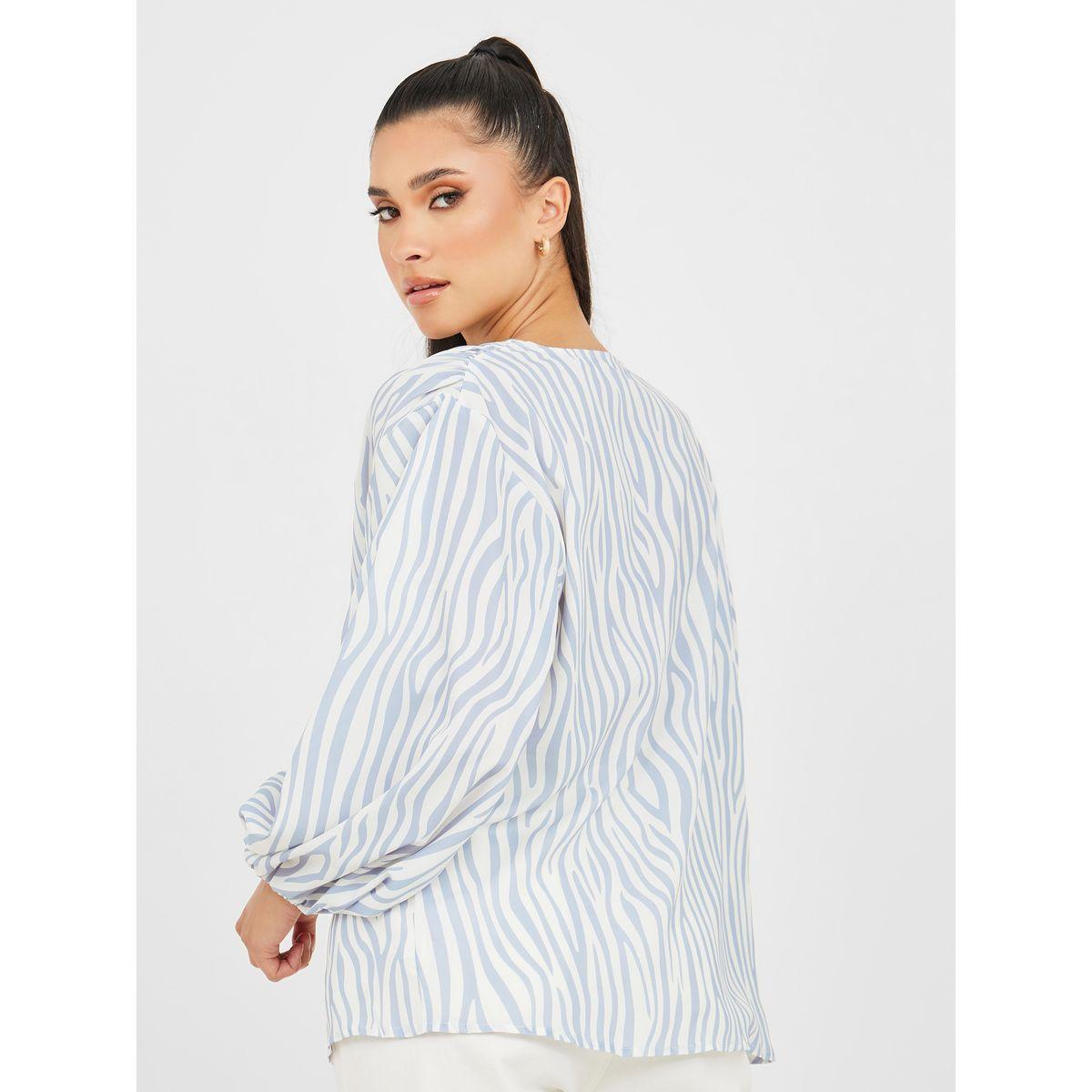 Styli Volume Sleeves Animal Print Blouse-women-clothing-shirtsandblouses-blouses-image-5