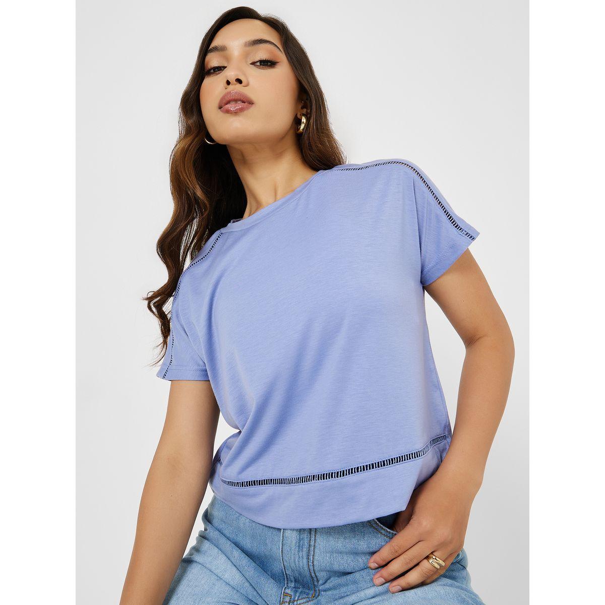 Styli Regular Fit Ladder Cut-Out Detail T-Shirt-women-clothing-tshirts-image-1