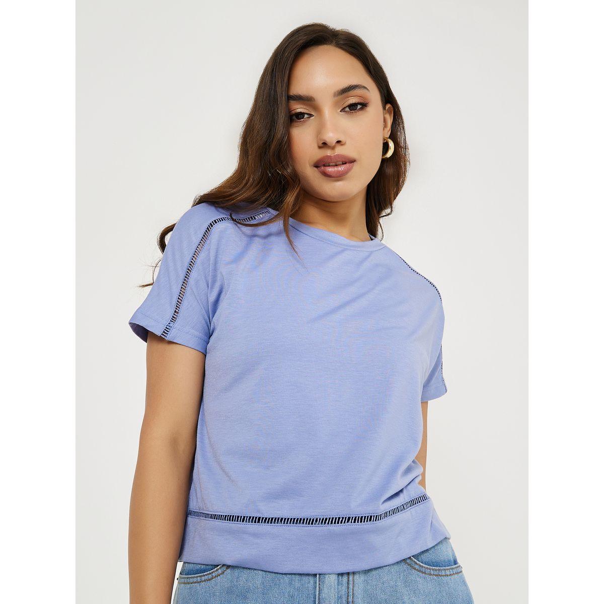 Styli Regular Fit Ladder Cut-Out Detail T-Shirt-women-clothing-tshirts-image-3