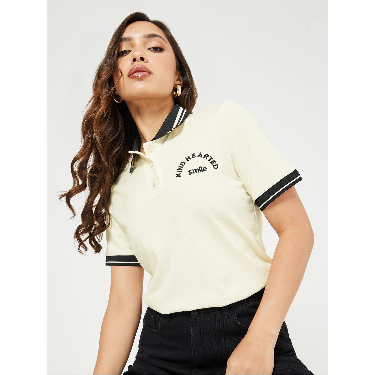 Styli Regular Fit Embroidered Detail Polo T-Shirt-women-clothing-tshirts-image-1