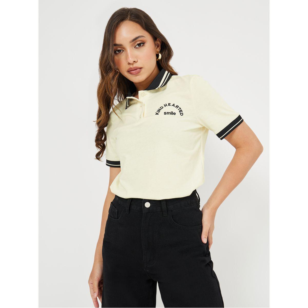 Styli Regular Fit Embroidered Detail Polo T-Shirt-women-clothing-tshirts-image-4