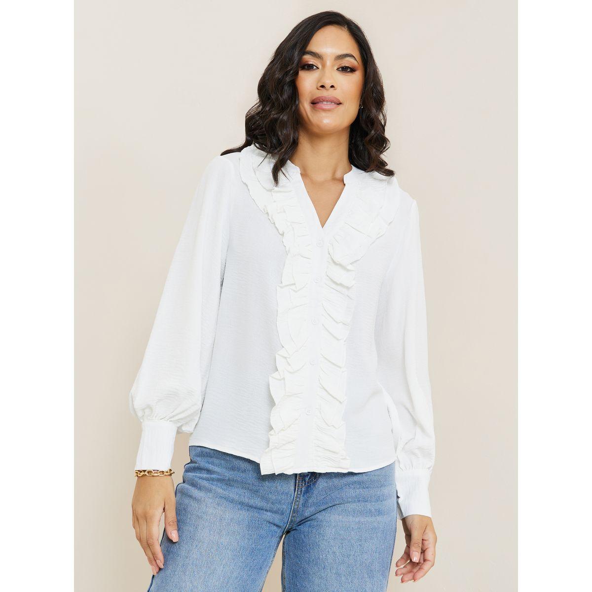 بلوزة بقصة عادية واكمام طويلة-women-clothing-shirtsandblouses-blouses-image-3