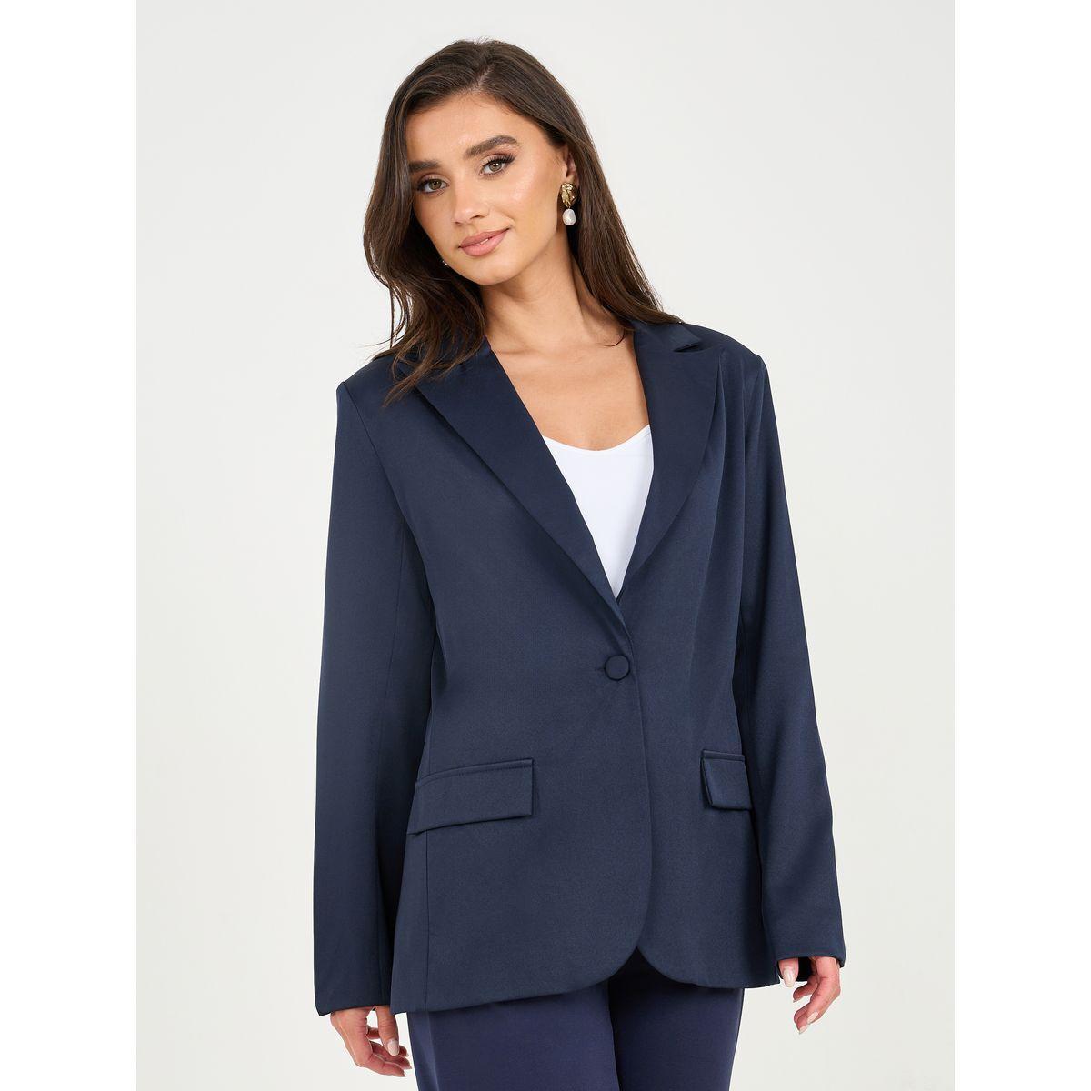 Styli Solid Single Breasted Regular Fit Blazer-women-clothing-coatsandjackets-blazers-image-2
