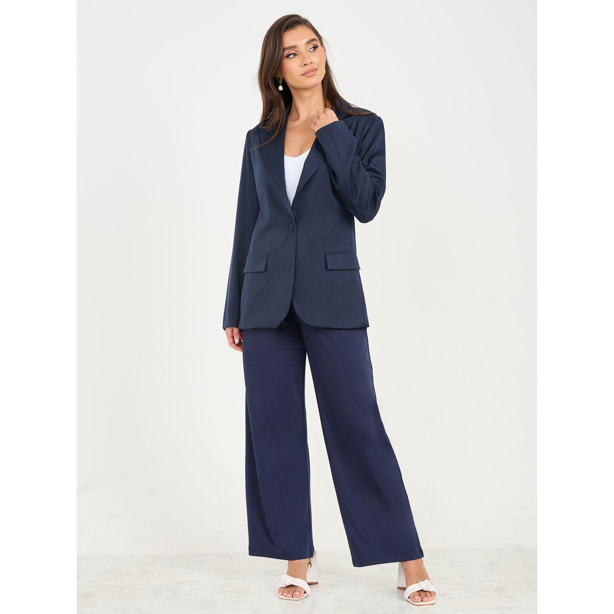 Styli Solid Single Breasted Regular Fit Blazer-women-clothing-coatsandjackets-blazers-image-3