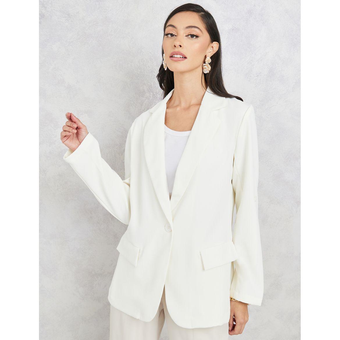 Styli Regular Fit Roll-Up Sleeve Flap Detail Blazer-women-clothing-coatsandjackets-blazers-image-1