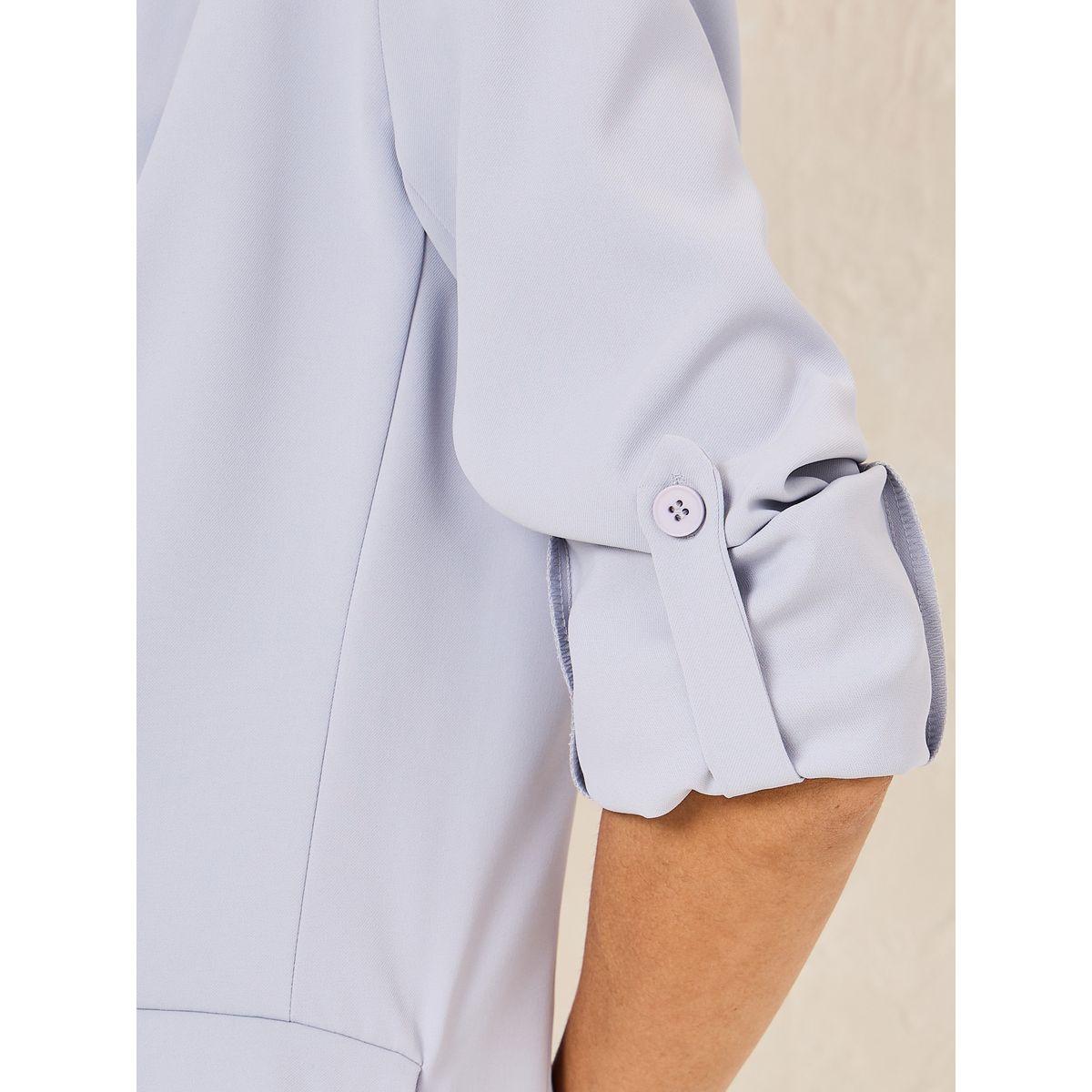 Styli Regular Fit Roll-Up Sleeves Blazer with Flap Detail-women-clothing-coatsandjackets-blazers-image-5