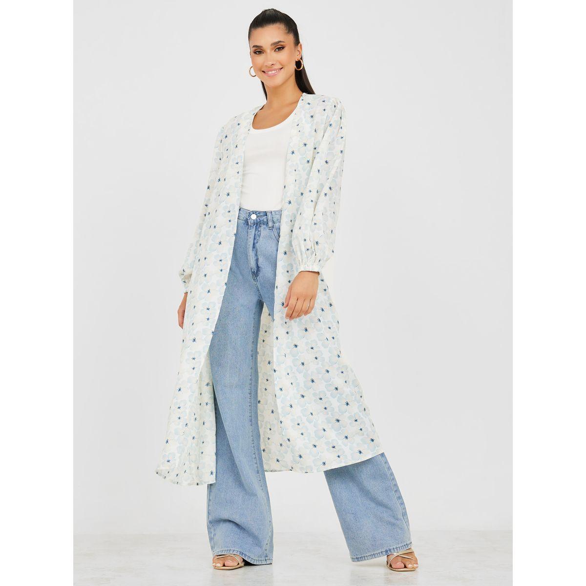 كيمونو ميدي مطبع بزهور-women-clothing-shirtsandblouses-shirts-image-1