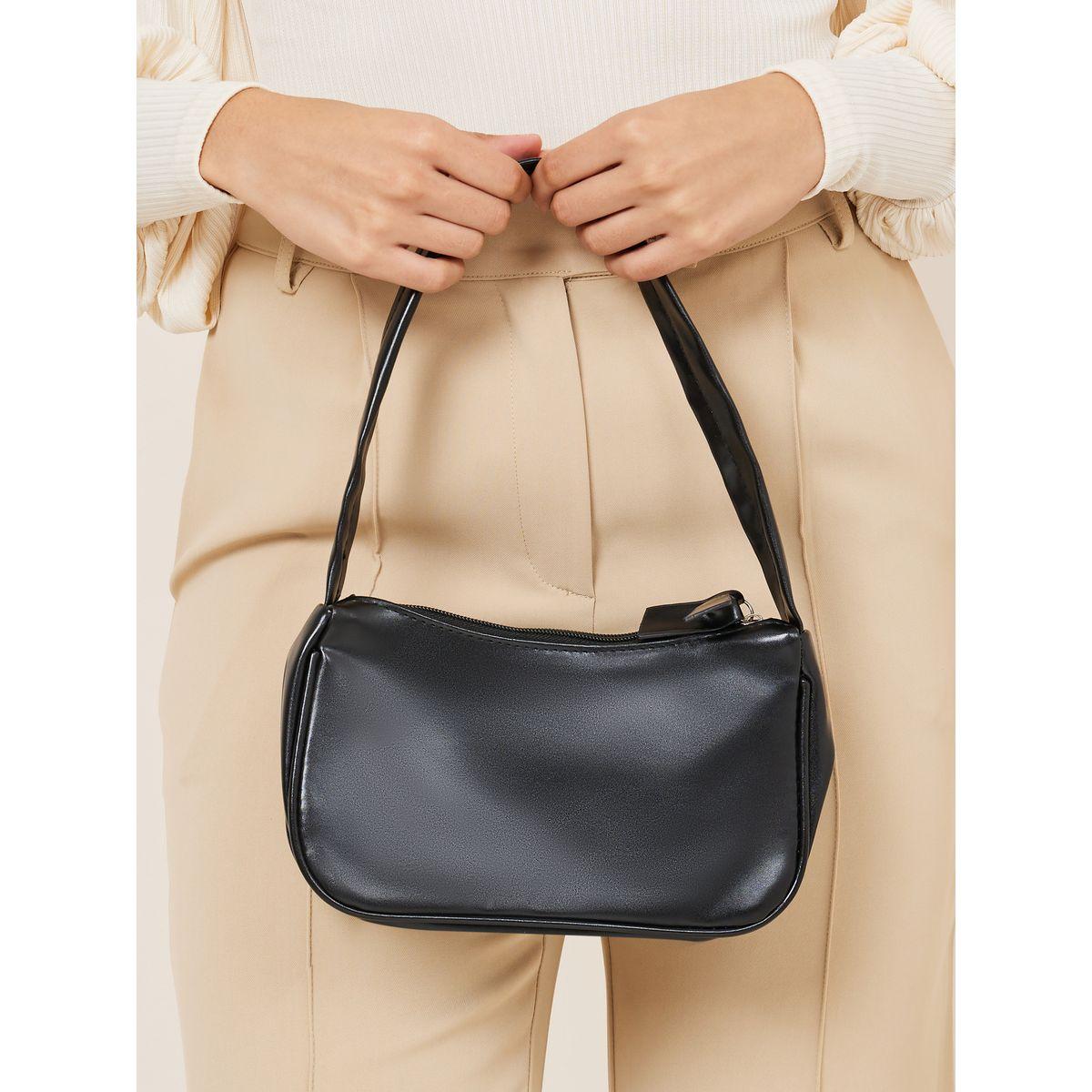 Styli Plain Smooth Bag with Zip Closure-women-bagsandwallets-handbags-image-3