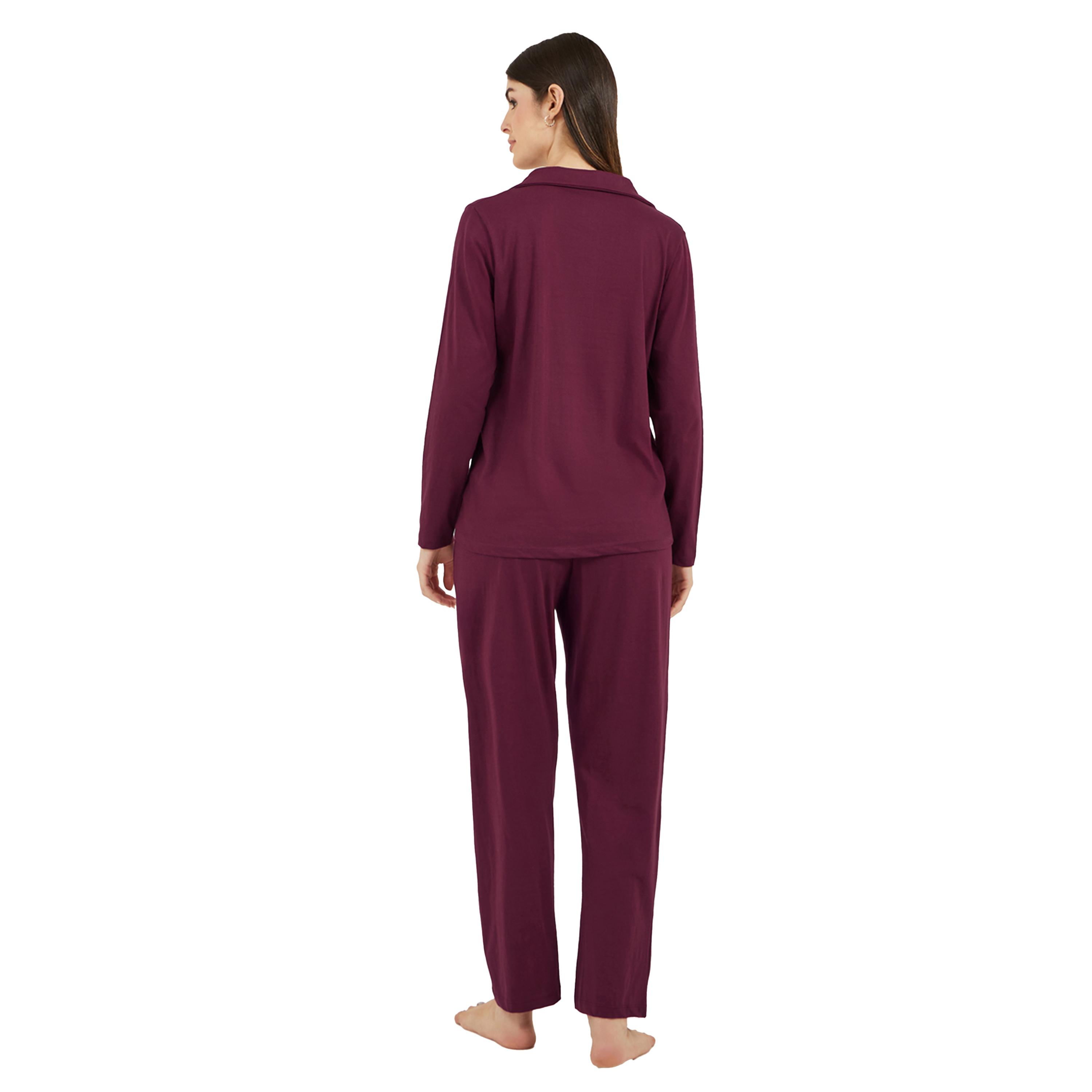 Styli Cotton Jersey Long Sleeves Shirt and Pyjama Set-women-clothing-nightwear-pyjamas-longsets-image-4