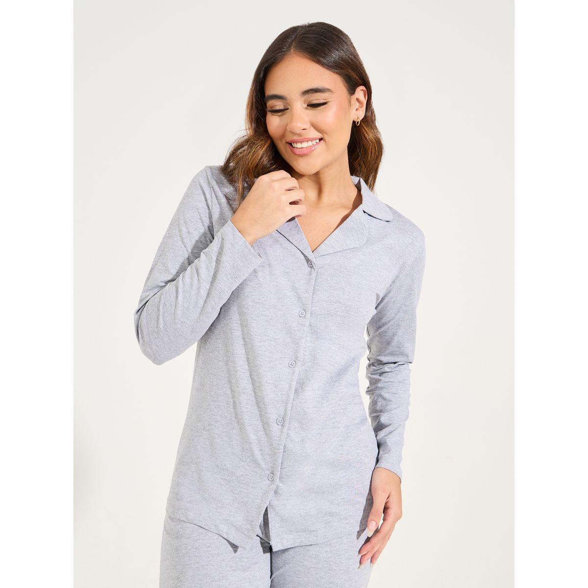 Styli Unwind Cotton Jersey Long Sleeves Shirt & Pyjama Set-women-clothing-nightwear-pyjamas-longsets-image-2