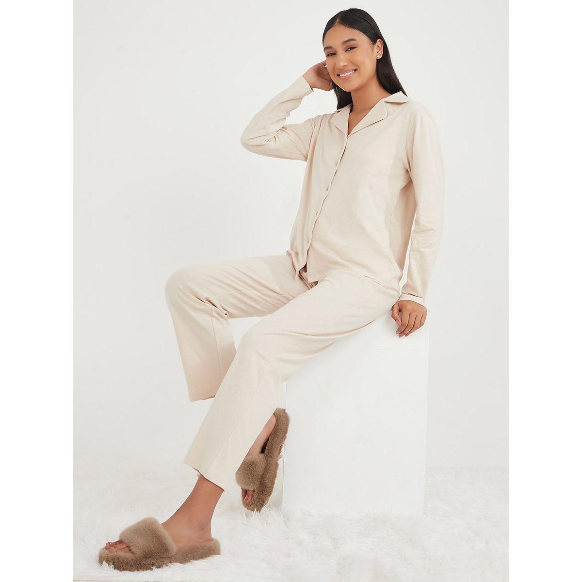طقم بيجاما من ( بلوزة + بنطال )-women-clothing-nightwear-pyjamas-longsets-image-1